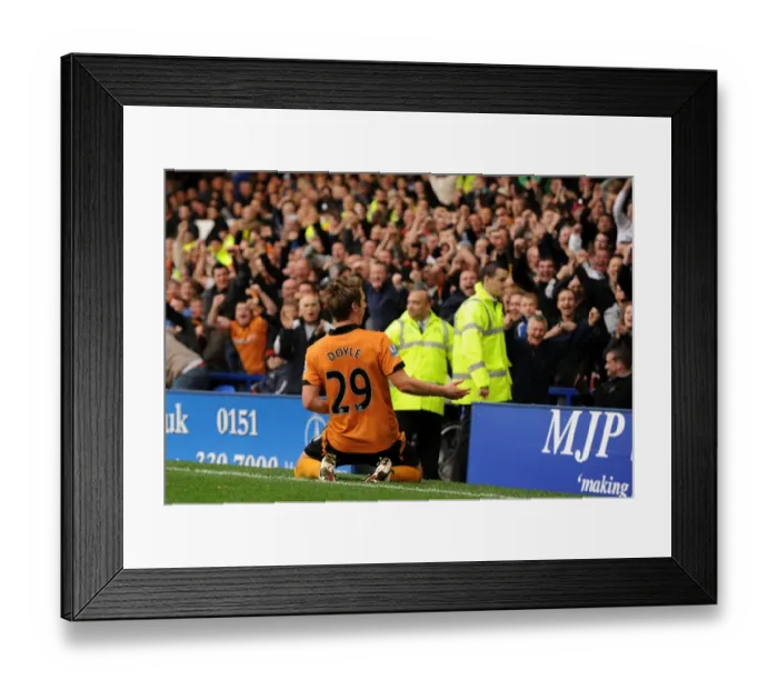 Framed Print : Wolverhampton Wanderers Take the Lead: Kevin Doyle Scores Against Everton in Barclays Premier League Framed Print : Wolverhampton Wanderers Take the Lead: Kevin Doyle Scores Against Everton in Barclays Premier League
