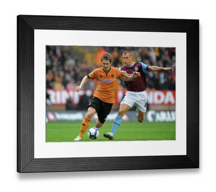 Framed Print : Clash of the Midfield Titans: Kevin Doyle vs Steve Sidwell in Wolverhampton Wanderers vs Aston Villa (Barclays Premier League) Framed Print : Clash of the Midfield Titans: Kevin Doyle vs Steve Sidwell in Wolverhampton Wanderers vs Aston Villa (Barclays Premier League)