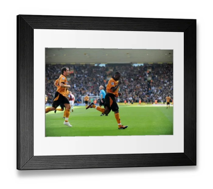 Framed Print : Wolverhampton Wanderers: Sylvan Ebanks-Blake Scores Dramatic Penalty Against Aston Villa in Premier League Framed Print : Wolverhampton Wanderers: Sylvan Ebanks-Blake Scores Dramatic Penalty Against Aston Villa in Premier League