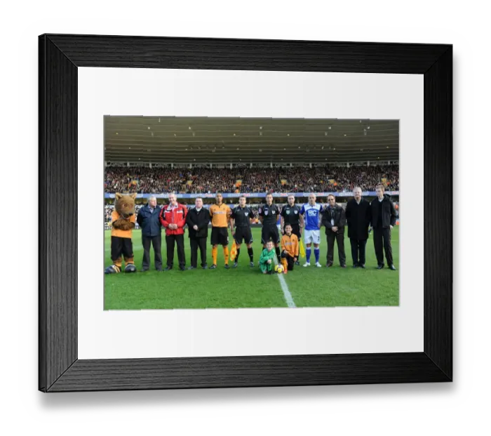 Framed Print : Thrilling Mascot Showdown: Wolverhampton Wanderers vs Birmingham City - Barclays Premier League