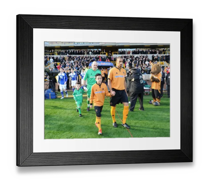 Framed Print : Mascot Showdown: Wolves vs Birmingham City - Barclays Premier League