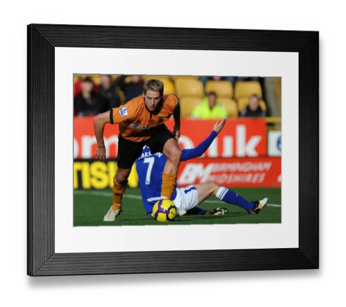 Framed Print : David Edwards in Action: Wolves vs Birmingham City - Barclays Premier League Soccer Match