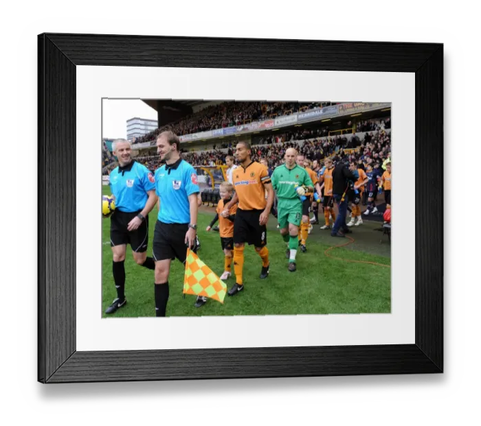 Framed Print : Mascot Showdown: Wolves vs Bolton Wanderers - Barclays Premier League