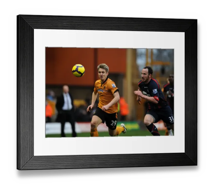 Framed Print : Clash of the Titans: Kevin Doyle vs. Andrew O'Brien - Wolves vs. Bolton in the Barclays Premier League Framed Print : Clash of the Titans: Kevin Doyle vs. Andrew O'Brien - Wolves vs. Bolton in the Barclays Premier League