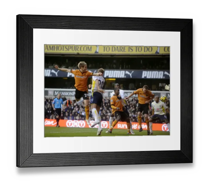 Framed Print : Kevin Doyle Scores the Opener: Wolverhampton Wanderers Take Early Lead Against Tottenham Hotspur in Barclays Premier League Framed Print : Kevin Doyle Scores the Opener: Wolverhampton Wanderers Take Early Lead Against Tottenham Hotspur in Barclays Premier League