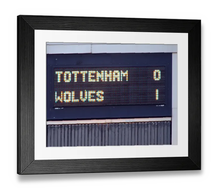 Framed Print : 0-1 in Favor of Tottenham Hotspur: Wolverhampton Wanderers Face Challenging Start in Barclays Premier League Clash Framed Print : 0-1 in Favor of Tottenham Hotspur: Wolverhampton Wanderers Face Challenging Start in Barclays Premier League Clash