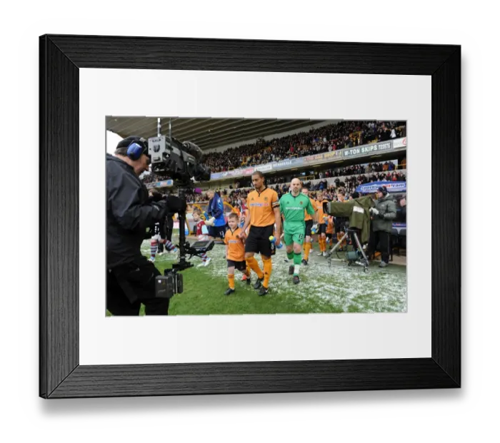 Framed Print : Mascot Showdown: Wolves vs Burnley - Premier League Battle