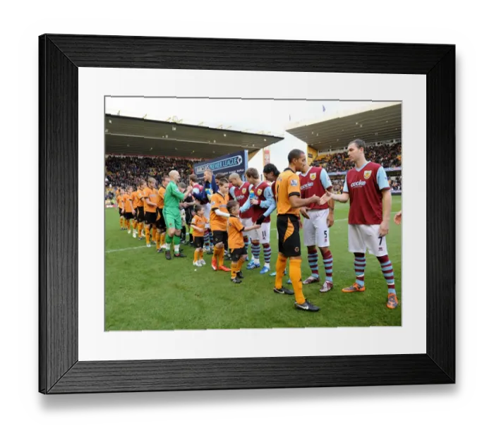 Framed Print : Mascot Showdown: Wolves vs Burnley - Barclays Premier League Framed Print : Mascot Showdown: Wolves vs Burnley - Barclays Premier League
