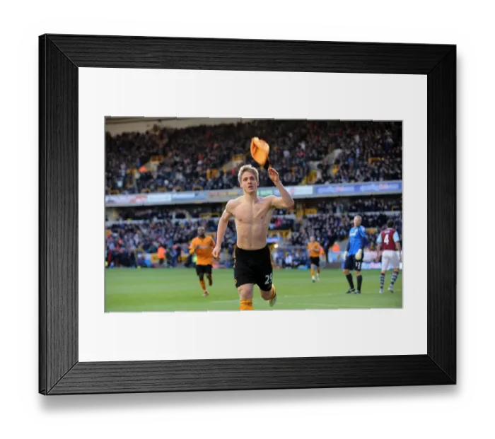 Framed Print : Kevin Doyle Scores the Decisive Goal: Wolverhampton Wanderers Lead 2-0 vs Burnley (Barclays Premier League)