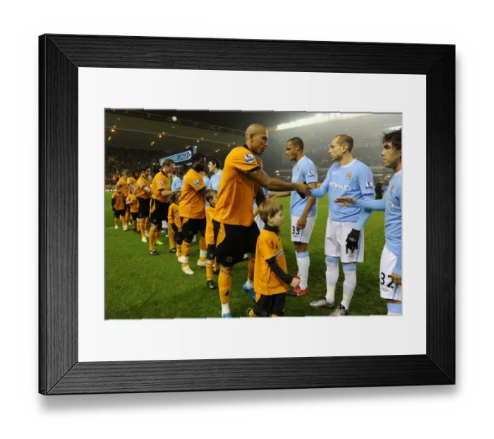 Framed Print : Wolverhampton Wanderers vs Manchester City: Mascot Showdown - Barclays Premier League Framed Print : Wolverhampton Wanderers vs Manchester City: Mascot Showdown - Barclays Premier League