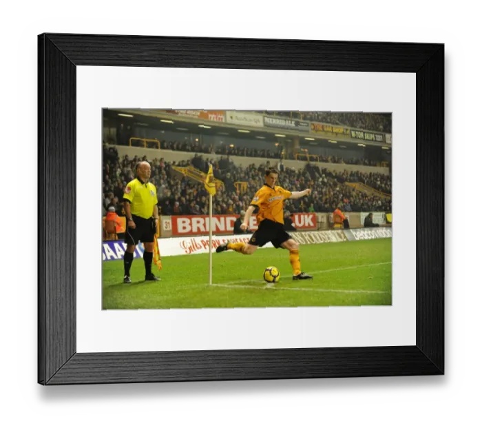 Framed Print : Game-Changing Moment: Kevin Foley's Premier League Corner Kick for Wolverhampton Wanderers vs Manchester City Framed Print : Game-Changing Moment: Kevin Foley's Premier League Corner Kick for Wolverhampton Wanderers vs Manchester City