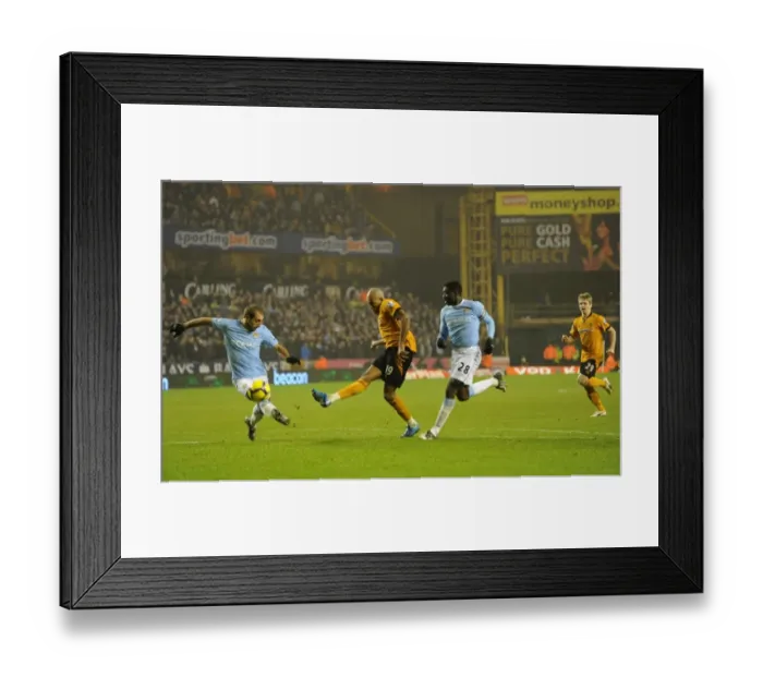 Framed Print : SOCCER - Barclays Premier League - Wolverhampton Wanderers v Manchester City
