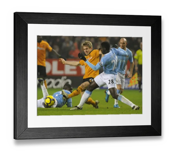 Framed Print : Wolverhampton Wanderers vs Manchester City: A Premier League Battle - Doyle vs Toure Framed Print : Wolverhampton Wanderers vs Manchester City: A Premier League Battle - Doyle vs Toure