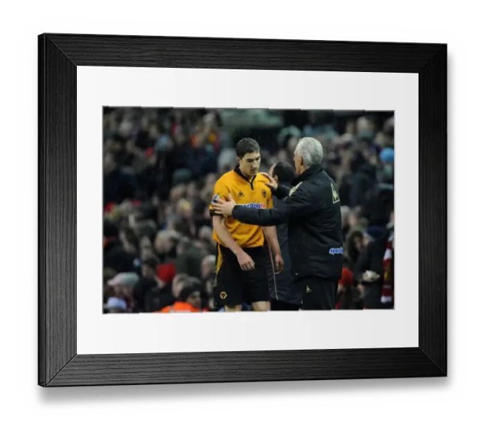 Framed Print : Red Card and Consolation: Mick McCarthy Comforts Stephen Ward of Wolverhampton Wanderers Framed Print : Red Card and Consolation: Mick McCarthy Comforts Stephen Ward of Wolverhampton Wanderers