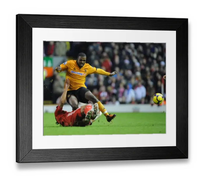 Framed Print : Battle of the Best: Ebanks-Blake vs Johnson - Liverpool vs Wolverhampton Wanderers, Barclays Premier League Framed Print : Battle of the Best: Ebanks-Blake vs Johnson - Liverpool vs Wolverhampton Wanderers, Barclays Premier League