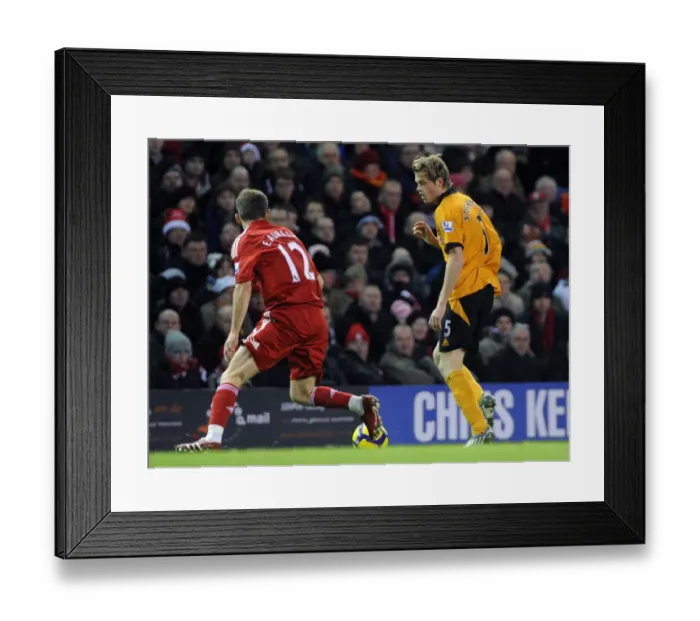 Framed Print : Barclays Premier League Showdown: Liverpool vs. Wolverhampton Wanderers - Stearman's Defensive Battle