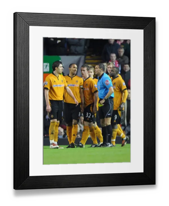 Framed Print : Stephen Ward's Red Card: Wolverhampton Wanderers Defender Dismissed in Liverpool Clash (BPL) Framed Print : Stephen Ward's Red Card: Wolverhampton Wanderers Defender Dismissed in Liverpool Clash (BPL)