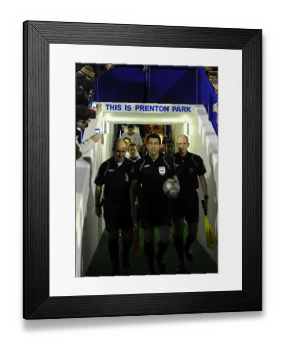 Framed Print : Wolverhampton Wanderers vs. Tranmere Rovers: FA Cup Round Three - The Teams and Officials Take the Field at Prenton Park Framed Print : Wolverhampton Wanderers vs. Tranmere Rovers: FA Cup Round Three - The Teams and Officials Take the Field at Prenton Park