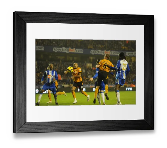 Framed Print : Jody Craddock's Heart-breaking Header: Wolverhampton Wanderers vs Wigan Athletic (Premier League) Framed Print : Jody Craddock's Heart-breaking Header: Wolverhampton Wanderers vs Wigan Athletic (Premier League)