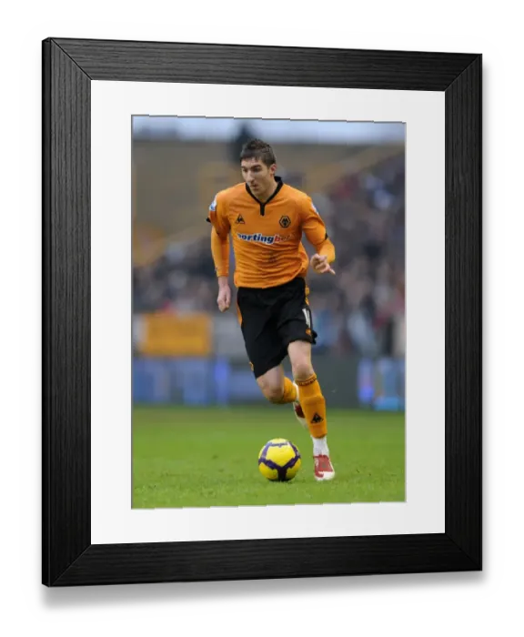 Framed Print : Stephen Ward in Action: Wolverhampton Wanderers vs Wigan Athletic - Barclays Premier League Soccer
