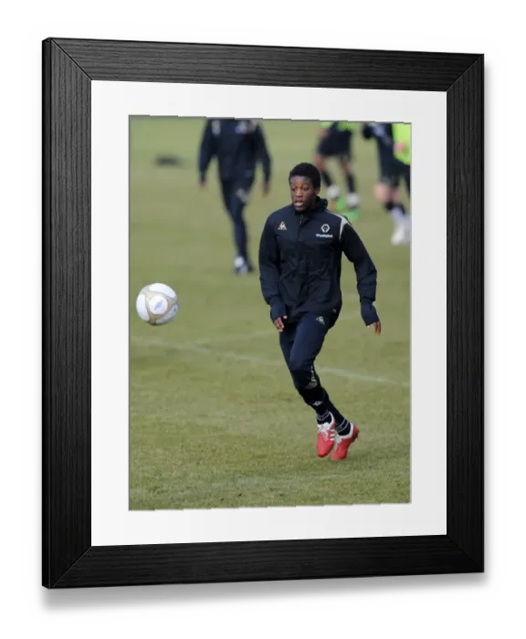 Framed Print : Wolverhampton Wanderers: New Signing Geoffrey Mujangi Bia Joins Premier League Squad at Training Framed Print : Wolverhampton Wanderers: New Signing Geoffrey Mujangi Bia Joins Premier League Squad at Training