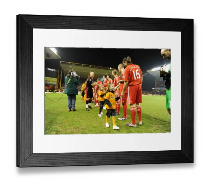Framed Print : Wolverhampton Wanderers vs. Liverpool: A Mascot Showdown - Premier League Battle Framed Print : Wolverhampton Wanderers vs. Liverpool: A Mascot Showdown - Premier League Battle
