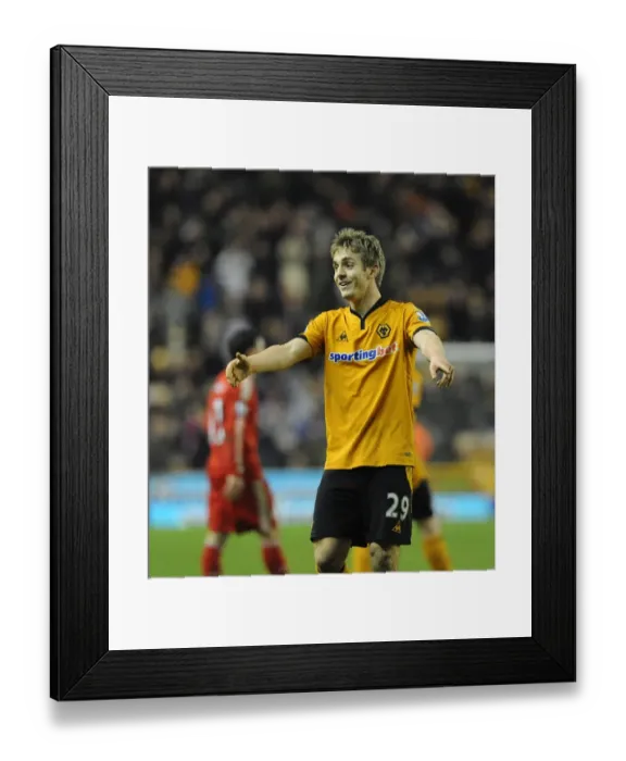 Framed Print : Determined Kevin Doyle's Battle: Wolverhampton Wanderers vs Liverpool - Barclays Premier League Soccer Match Framed Print : Determined Kevin Doyle's Battle: Wolverhampton Wanderers vs Liverpool - Barclays Premier League Soccer Match