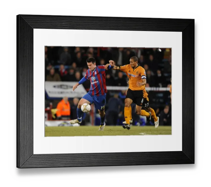 Framed Print : FA Cup Fourth Round Replay: A Tense Clash Between Crystal Palace and Wolverhampton Wanderers - The Battle of Lee vs. Henry