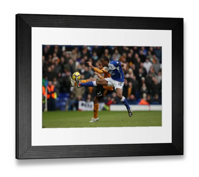 Framed Print : Mancienne vs. Jerome: A Football Rivalry Ignites in Birmingham vs. Wolverhampton Wanderers, Barclays Premier League