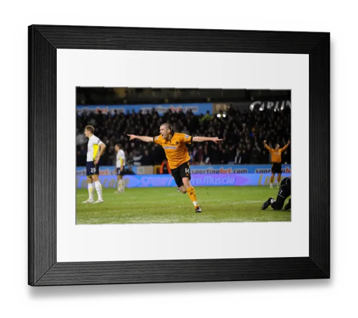 Framed Print : David Jones Scores the Opener: Wolverhampton Wanderers Lead Against Tottenham Hotspur in Barclays Premier League Framed Print : David Jones Scores the Opener: Wolverhampton Wanderers Lead Against Tottenham Hotspur in Barclays Premier League