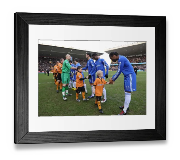 Framed Print : Barclays Premier League Showdown: Wolves vs. Chelsea - Mascots Face-Off Framed Print : Barclays Premier League Showdown: Wolves vs. Chelsea - Mascots Face-Off