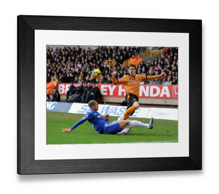 Framed Print : A Clash of Titans: Stephen Ward vs Jeffrey Bruma - Wolverhampton Wanderers vs Chelsea