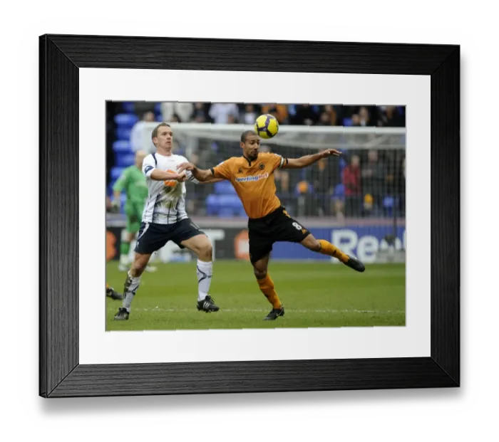 Framed Print : Clash of Titans: Henry vs. Davies - Wolves vs. Bolton, Premier League Framed Print : Clash of Titans: Henry vs. Davies - Wolves vs. Bolton, Premier League