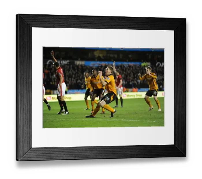 Framed Print : Disbelief: Sam Vokes Close-Range Miss vs. Manchester United (Wolverhampton Wanderers vs. Manchester United, Barclays Premier League, 06-03-10) Framed Print : Disbelief: Sam Vokes Close-Range Miss vs. Manchester United (Wolverhampton Wanderers vs. Manchester United, Barclays Premier League, 06-03-10)