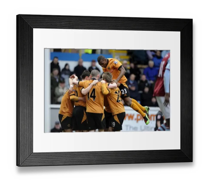 Framed Print : Wolverhampton Wanderers: Ronald Zubar and Matt Jarvis Celebrate Jarvis Goal Against Burnley (0-1) Framed Print : Wolverhampton Wanderers: Ronald Zubar and Matt Jarvis Celebrate Jarvis Goal Against Burnley (0-1)