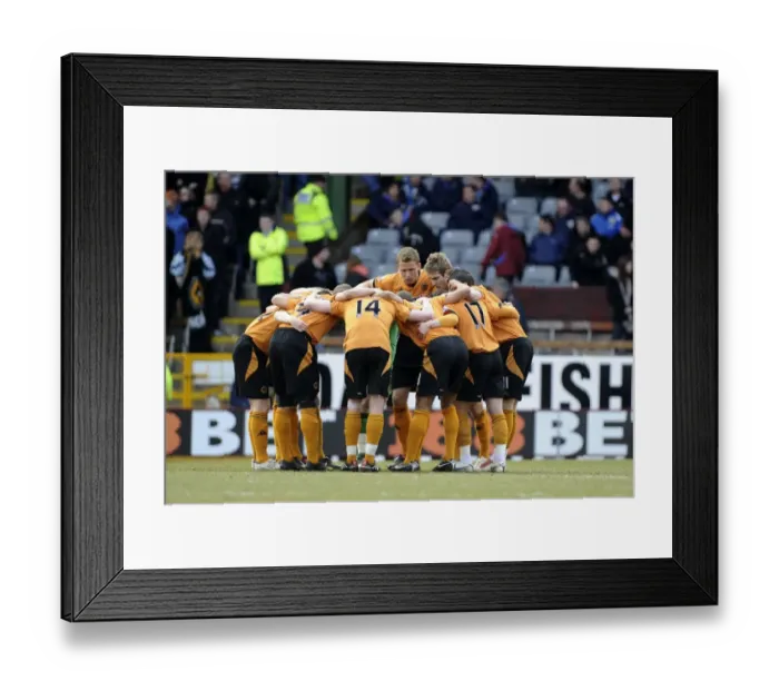 Framed Print : United in Focus: Wolverhampton Wanderers Pre-Match Huddle (Burnley vs. Wolves, Premier League) Framed Print : United in Focus: Wolverhampton Wanderers Pre-Match Huddle (Burnley vs. Wolves, Premier League)