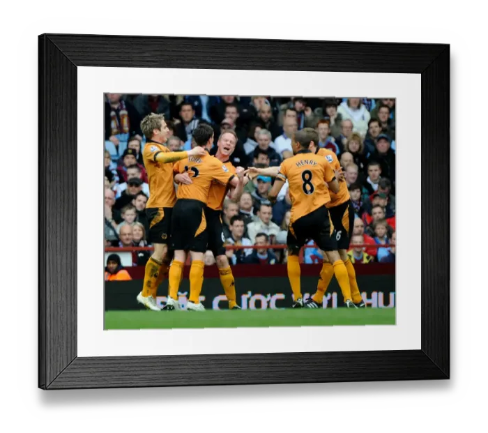 Framed Print : Jody Craddock's Dramatic Equalizer: Aston Villa vs. Wolverhampton Wanderers in Barclays Premier League