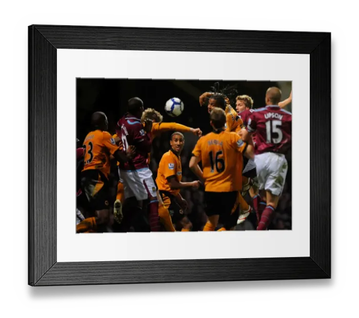Framed Print : Mancienne Saves the Day: Wolves vs. West Ham United - Barclays Premier League Soccer Match - Ball Clear Framed Print : Mancienne Saves the Day: Wolves vs. West Ham United - Barclays Premier League Soccer Match - Ball Clear