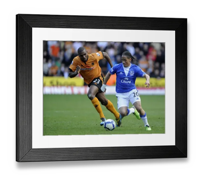 Framed Print : Clash of the Titans: Pienaar vs. Zubar - Wolverhampton Wanderers vs. Everton (2010, Barclays Premier League) Framed Print : Clash of the Titans: Pienaar vs. Zubar - Wolverhampton Wanderers vs. Everton (2010, Barclays Premier League)
