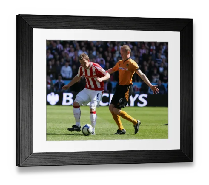 Framed Print : Fierce Rivalry: Whelan vs. Craddock Clash in Wolves vs. Stoke (BPL, 11-04-10) Framed Print : Fierce Rivalry: Whelan vs. Craddock Clash in Wolves vs. Stoke (BPL, 11-04-10)