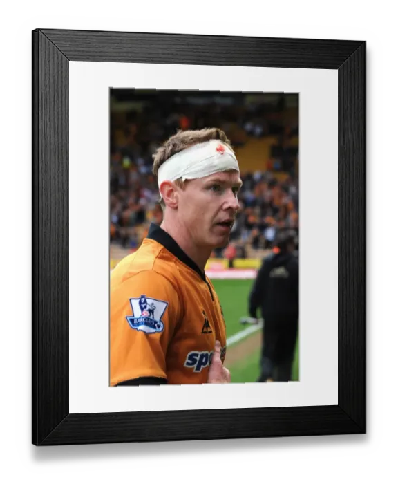 Framed Print : Wolverhampton Wanderers Jody Craddock: Premier League Battle - Headbanded Hero (Wolves vs Stoke City, 11-04-10) Framed Print : Wolverhampton Wanderers Jody Craddock: Premier League Battle - Headbanded Hero (Wolves vs Stoke City, 11-04-10)