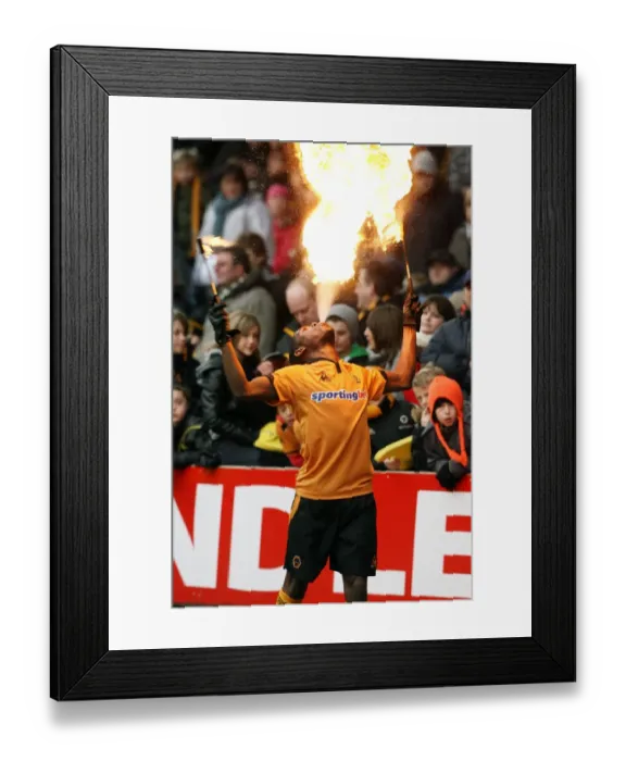 Framed Print : Sizzling Half-Time Fire Show: Wolves vs Bolton Wanderers, Barclays Premier League Framed Print : Sizzling Half-Time Fire Show: Wolves vs Bolton Wanderers, Barclays Premier League