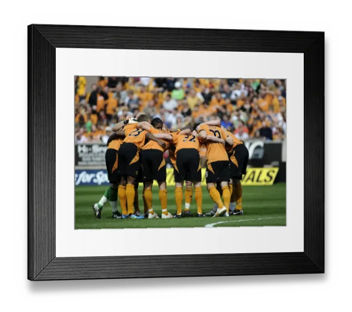 Framed Print : Wolverhampton Wanderers: United in Focus - Team Huddle: Wolves vs Blackburn Rovers, Barclays Premier League Framed Print : Wolverhampton Wanderers: United in Focus - Team Huddle: Wolves vs Blackburn Rovers, Barclays Premier League