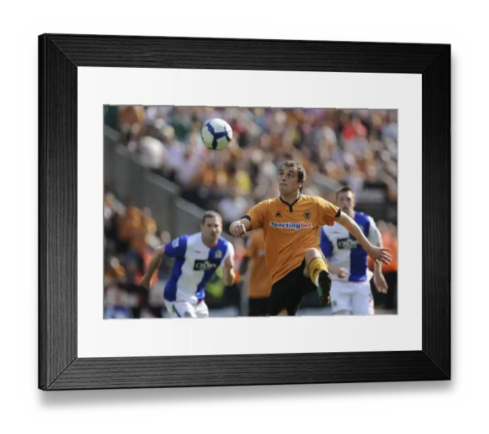 Framed Print : Nenad Milijas in Action: Wolverhampton Wanderers vs Blackburn Rovers - Barclays Premier League Soccer