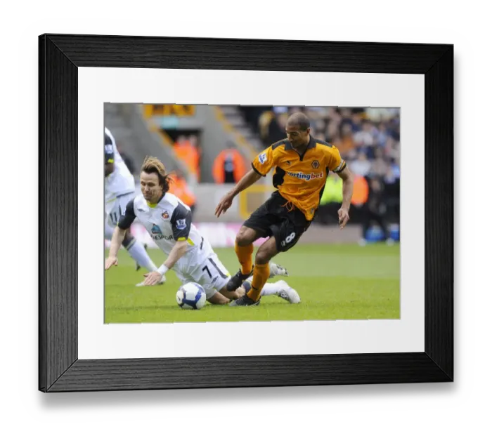 Framed Print : Clash of Titans: Bolo Zenden vs. Karl Henry - Wolverhampton Wanderers vs. Sunderland, Barclays Premier League Framed Print : Clash of Titans: Bolo Zenden vs. Karl Henry - Wolverhampton Wanderers vs. Sunderland, Barclays Premier League