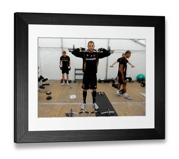 Framed Print : Wolverhampton Wanderers: Jelle Van Damme at Pre-Season Weights Training in Ireland Framed Print : Wolverhampton Wanderers: Jelle Van Damme at Pre-Season Weights Training in Ireland