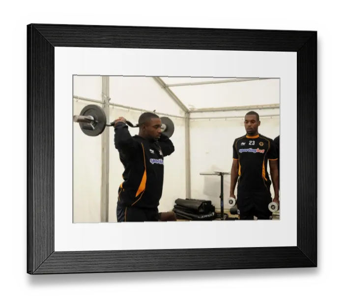 Framed Print : Wolverhampton Wanderers: Sylvan Ebanks-Blake at Pre-Season Weights Session in Ireland Framed Print : Wolverhampton Wanderers: Sylvan Ebanks-Blake at Pre-Season Weights Session in Ireland