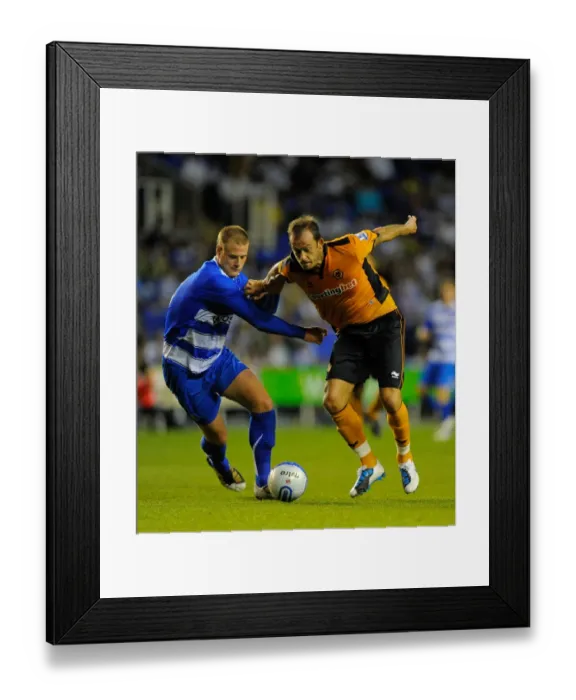 Framed Print : Brynjar Gunnarsson vs. Steven Fletcher: A Pre-Season Battle between Reading and Wolverhampton Wanderers Framed Print : Brynjar Gunnarsson vs. Steven Fletcher: A Pre-Season Battle between Reading and Wolverhampton Wanderers
