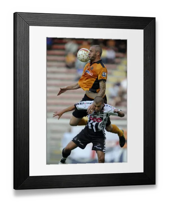 Framed Print : Soccer - Pre-Season Friendly - RCSC Charleroi v Wolverhampton Wanderers