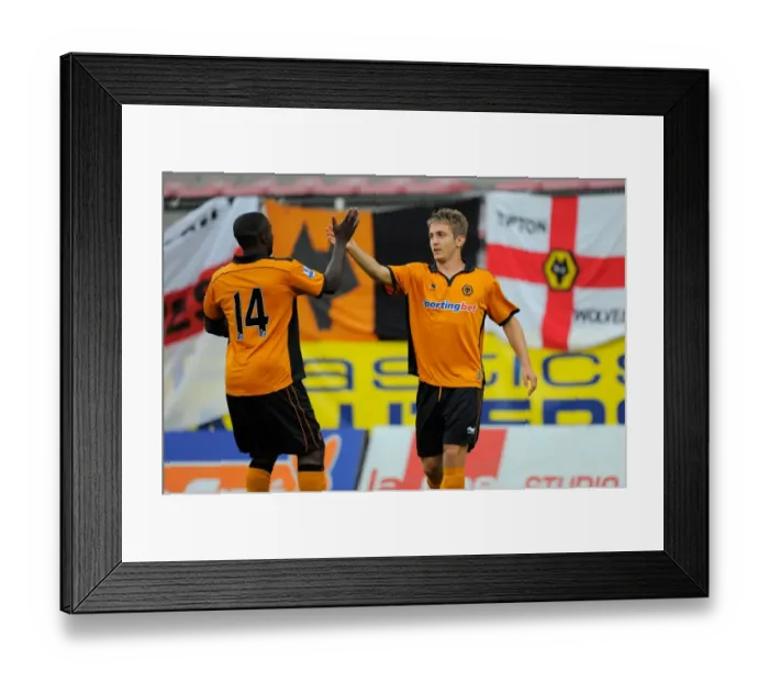 Framed Print : Wolverhampton Wanderers Kevin Doyle: Rejoicing Over His Pre-Season Goal Against RCSC Charleroi